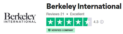 4.3-star Trustpilot rating for Berkeley International