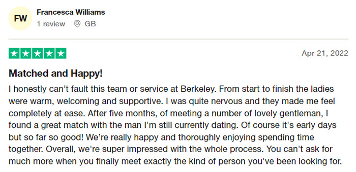 5-star Trustpilot review for Berkeley International