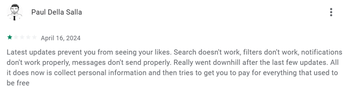 1-star CMB Google Play review
