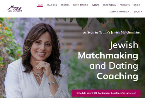 Aleeza Ben Shalom matchmaking website homepage