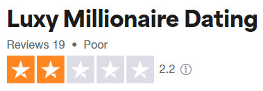 2.2 Luxy rating on Trustpilot