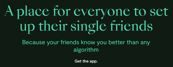 Loop dating app homepage